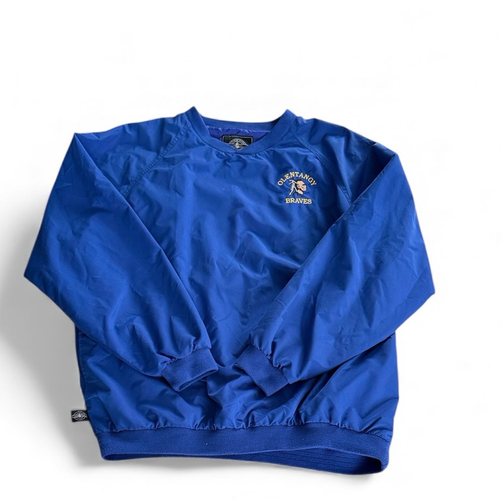 Charles River Apparel Blue and Yellow Pullover, olentangy braves , XL , Crewneck